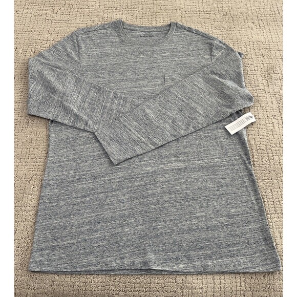 Hawker Rye Mens Long Sleeve T Shirt Size M Crew Neck Light Blue Cotton NWT - Picture 2 of 11